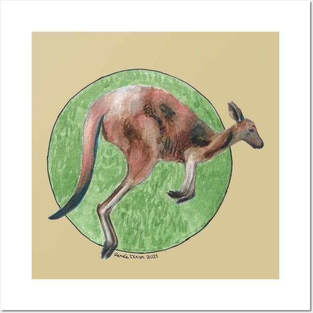 Kangaroo Wall Art by ReneeDixonArt